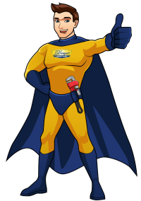 LaVergne's Plumbing Super Hero Mascot