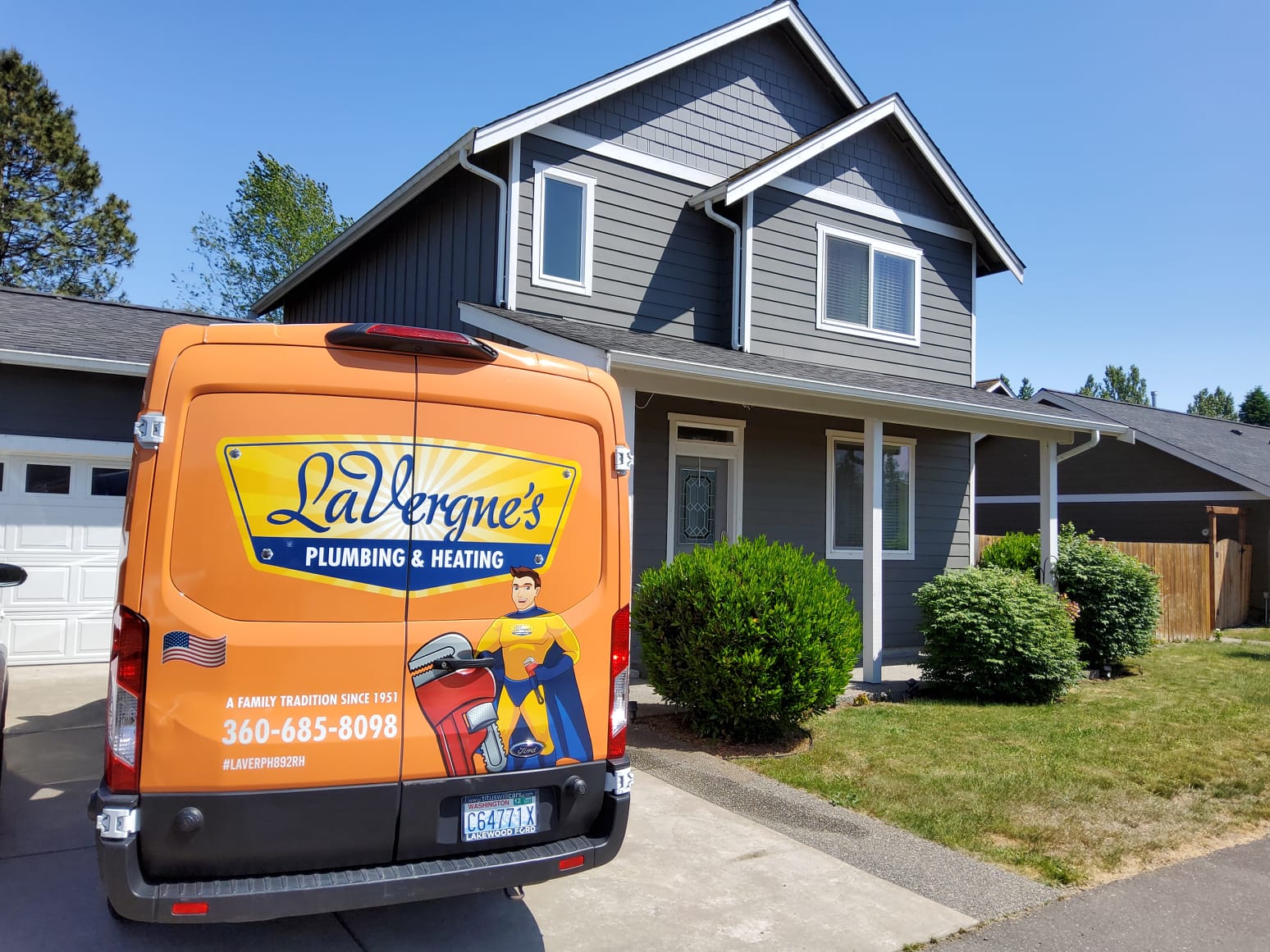 Septic inspection in progress with flow testing at a rural Skagit County property