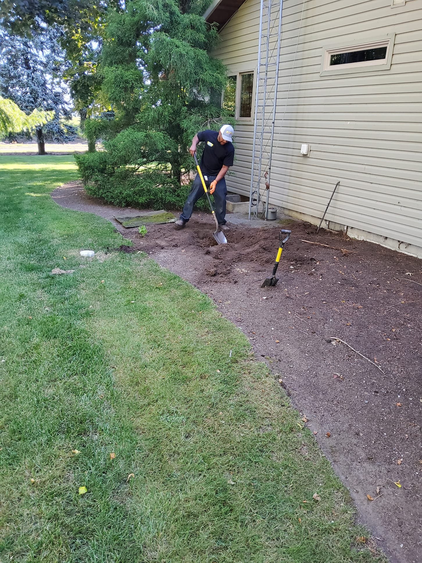 New gas line being installed and connected for a kitchen range by LaVergne's fitters