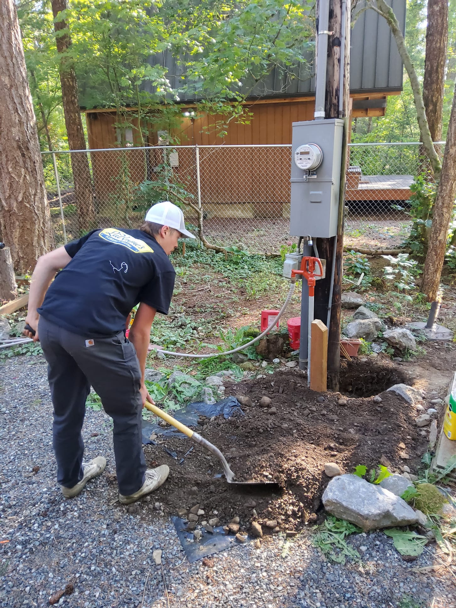 Compact tankless water heater freeing up garage storage space in a local home