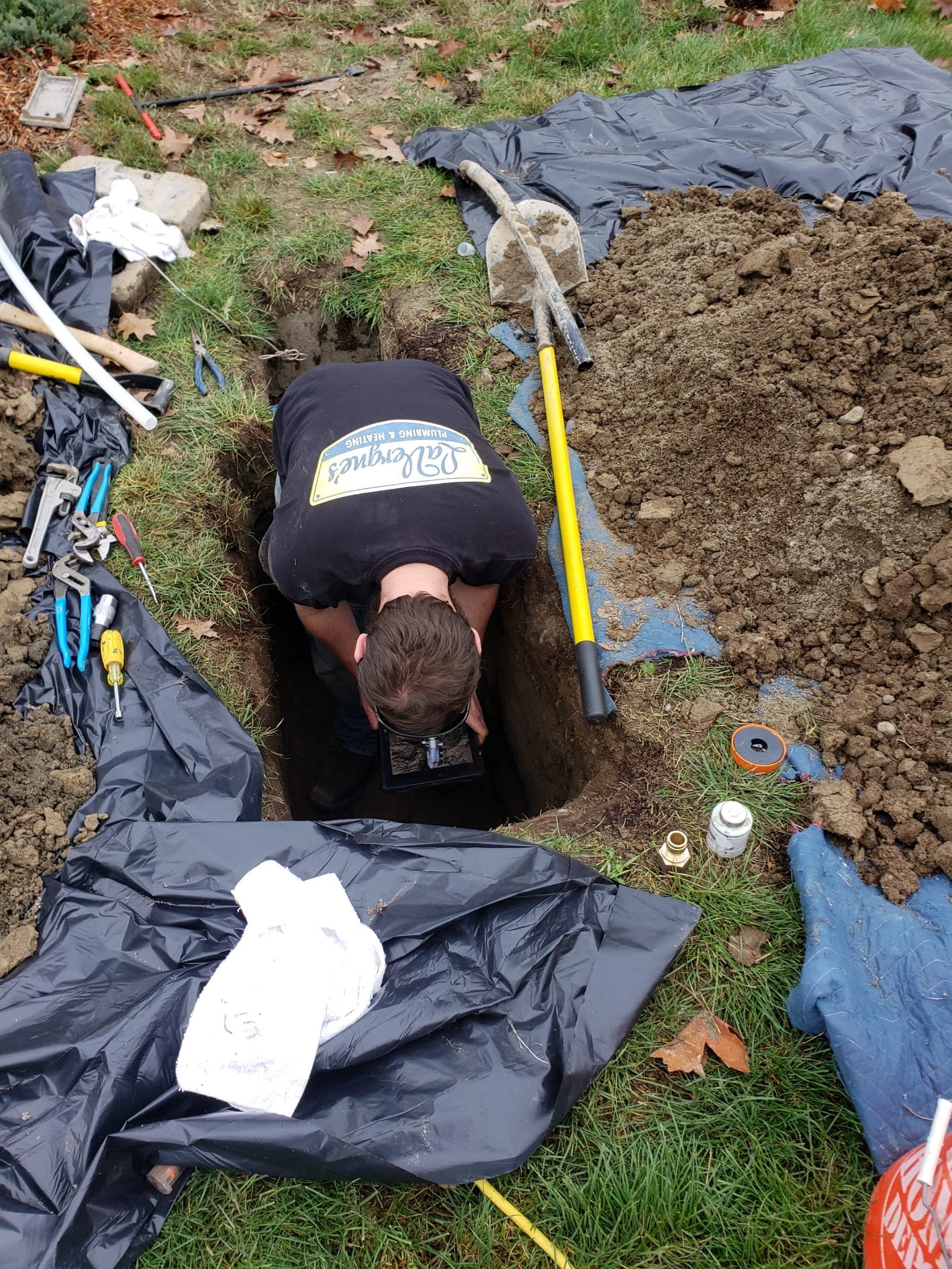 Technician working on a home system in La Conner, WA