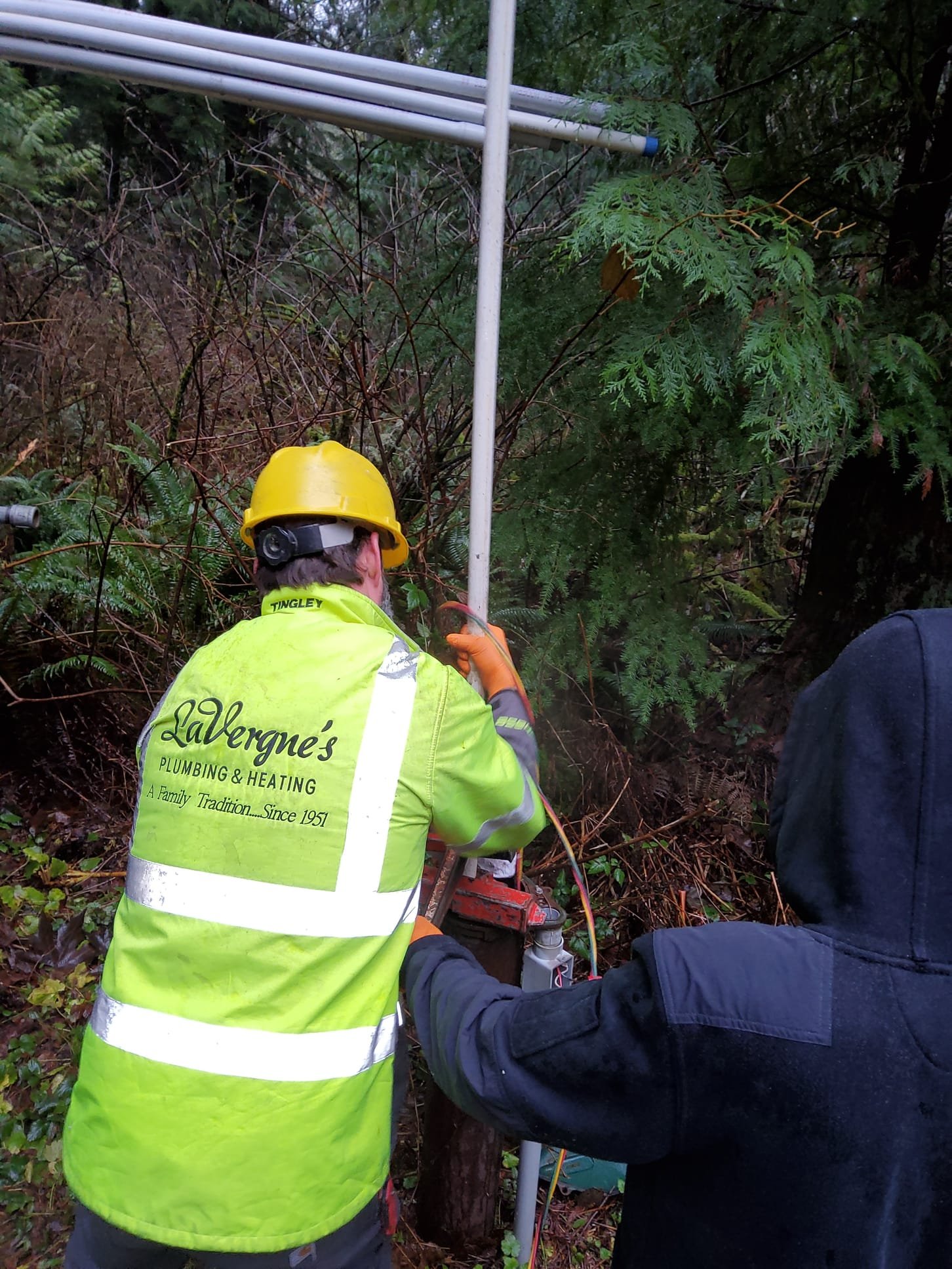 Technician working on a home system in Hamilton, WA