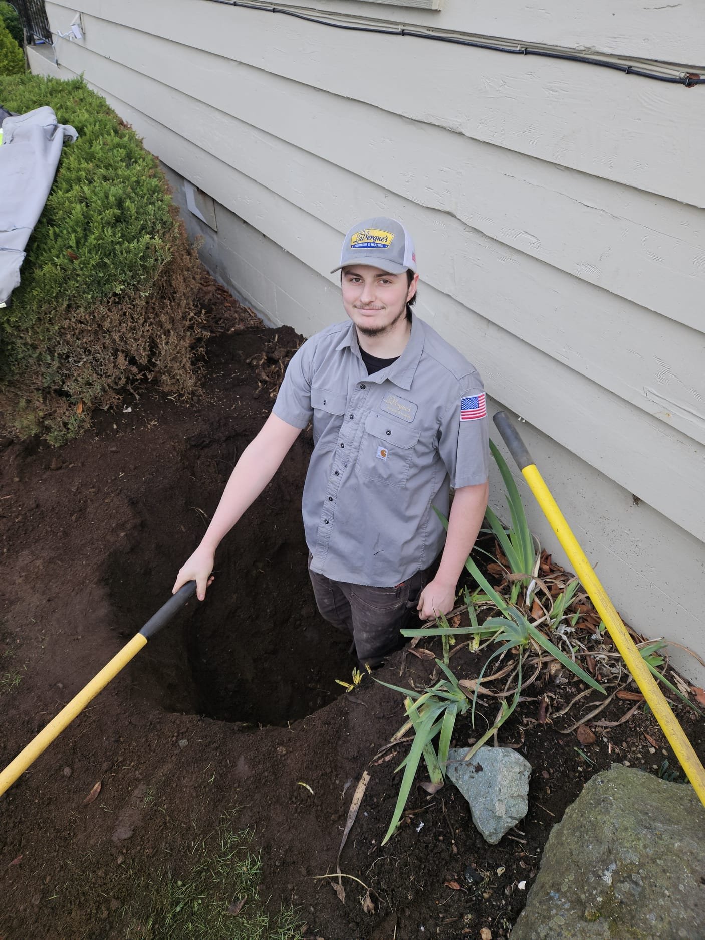 Diagnostic check underway on a multi-zone mini-split system at a local residence