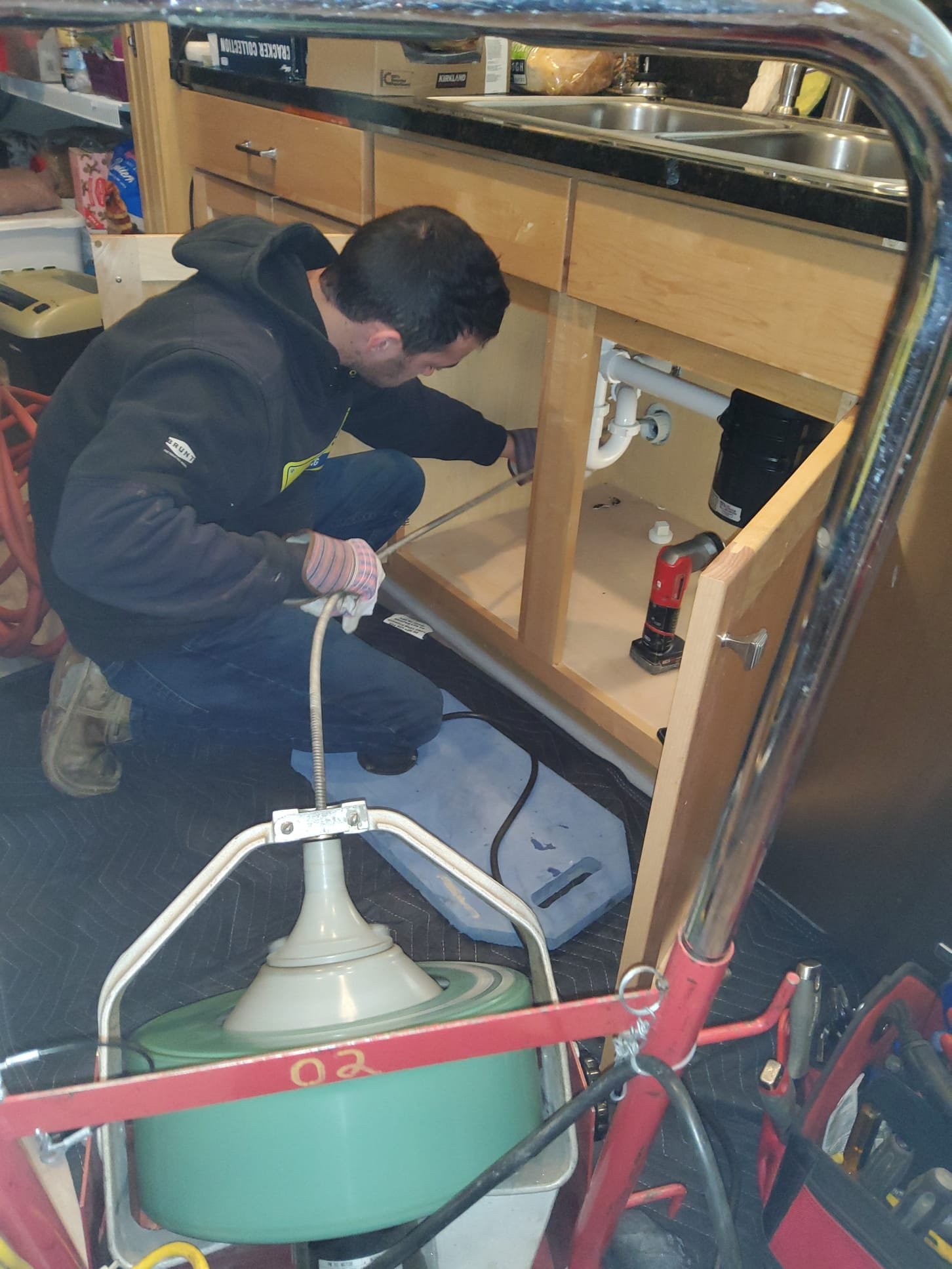 Indoor mini-split head opened for blower wheel and coil cleaning by LaVergne's
