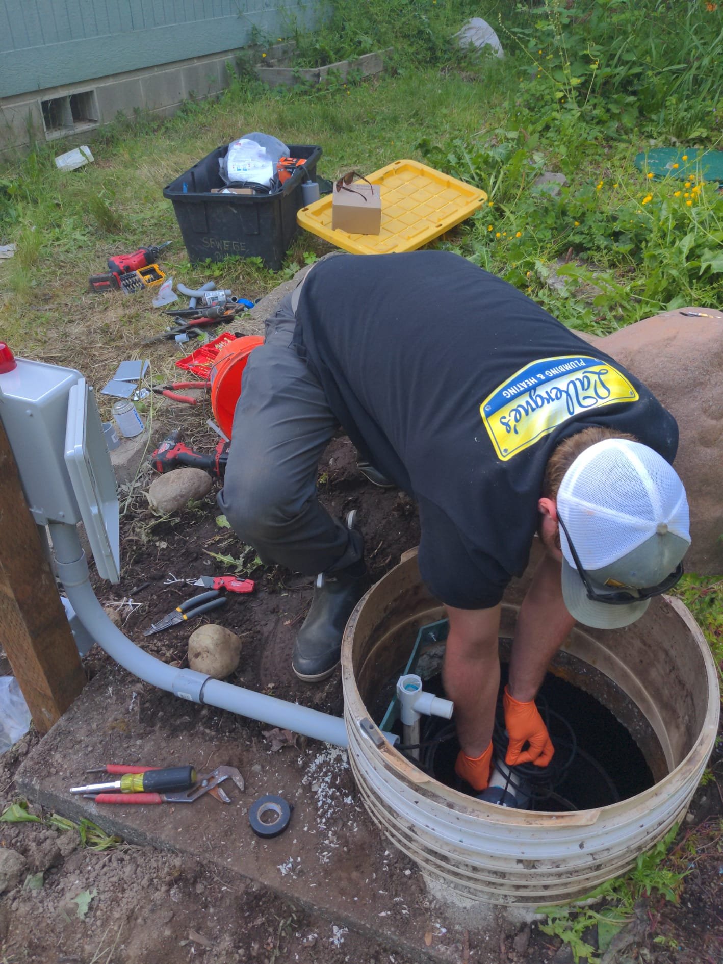 Technician working on a home system in Concrete, WA