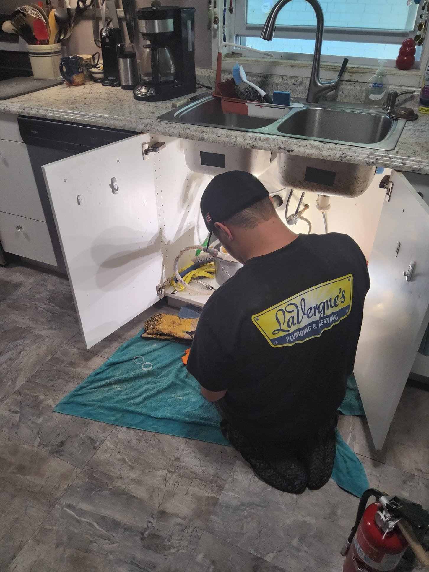 Technician working on a home system in Bellingham, WA