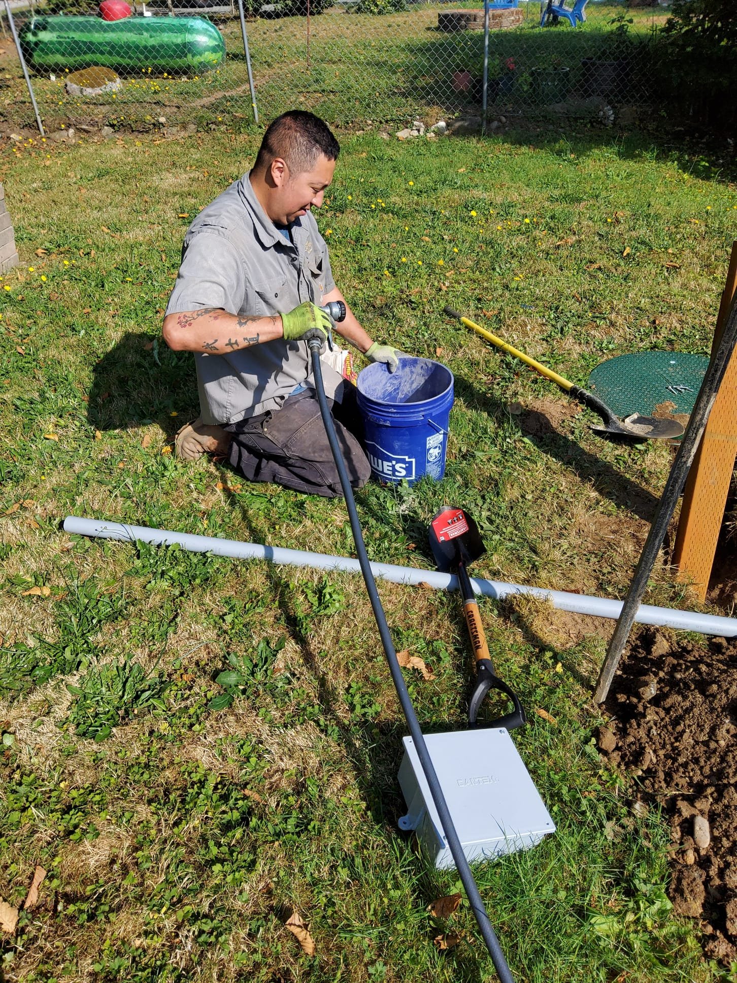 Tankless water heater repair in progress at a Skagit County home by LaVergne's