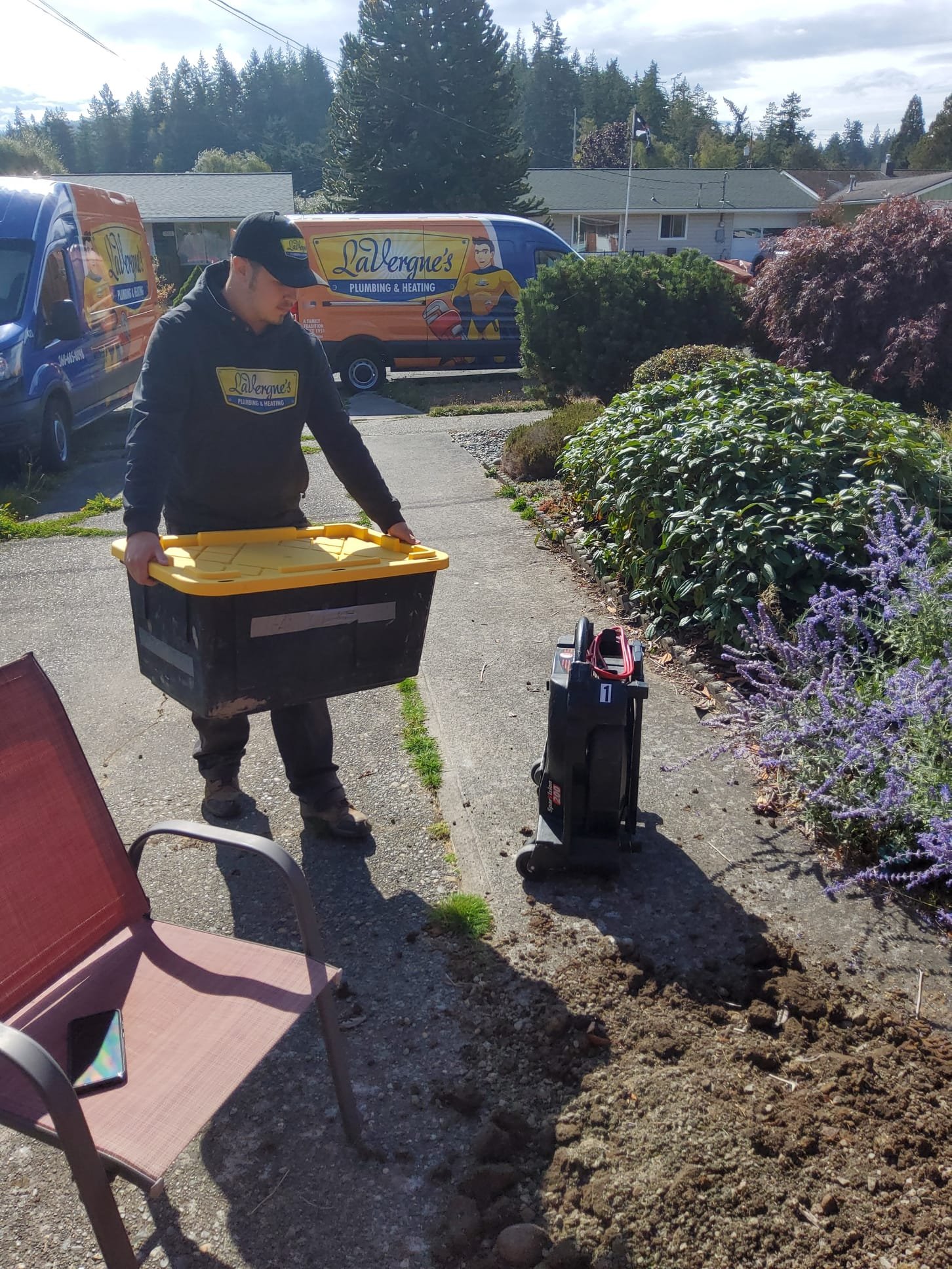 Technician working on a home system in Deming, WA