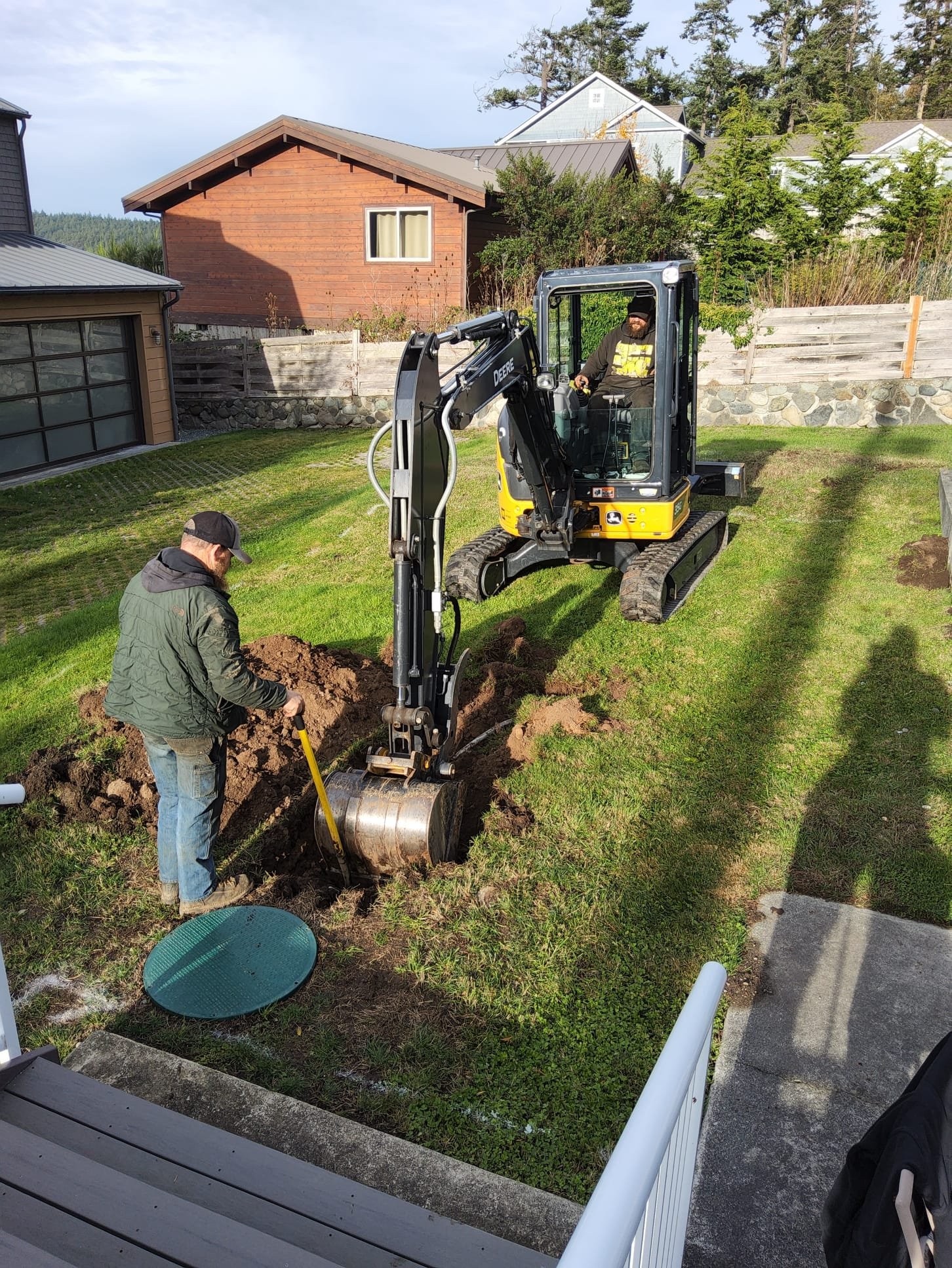 LaVergne's technician repairing a buried residential water service line