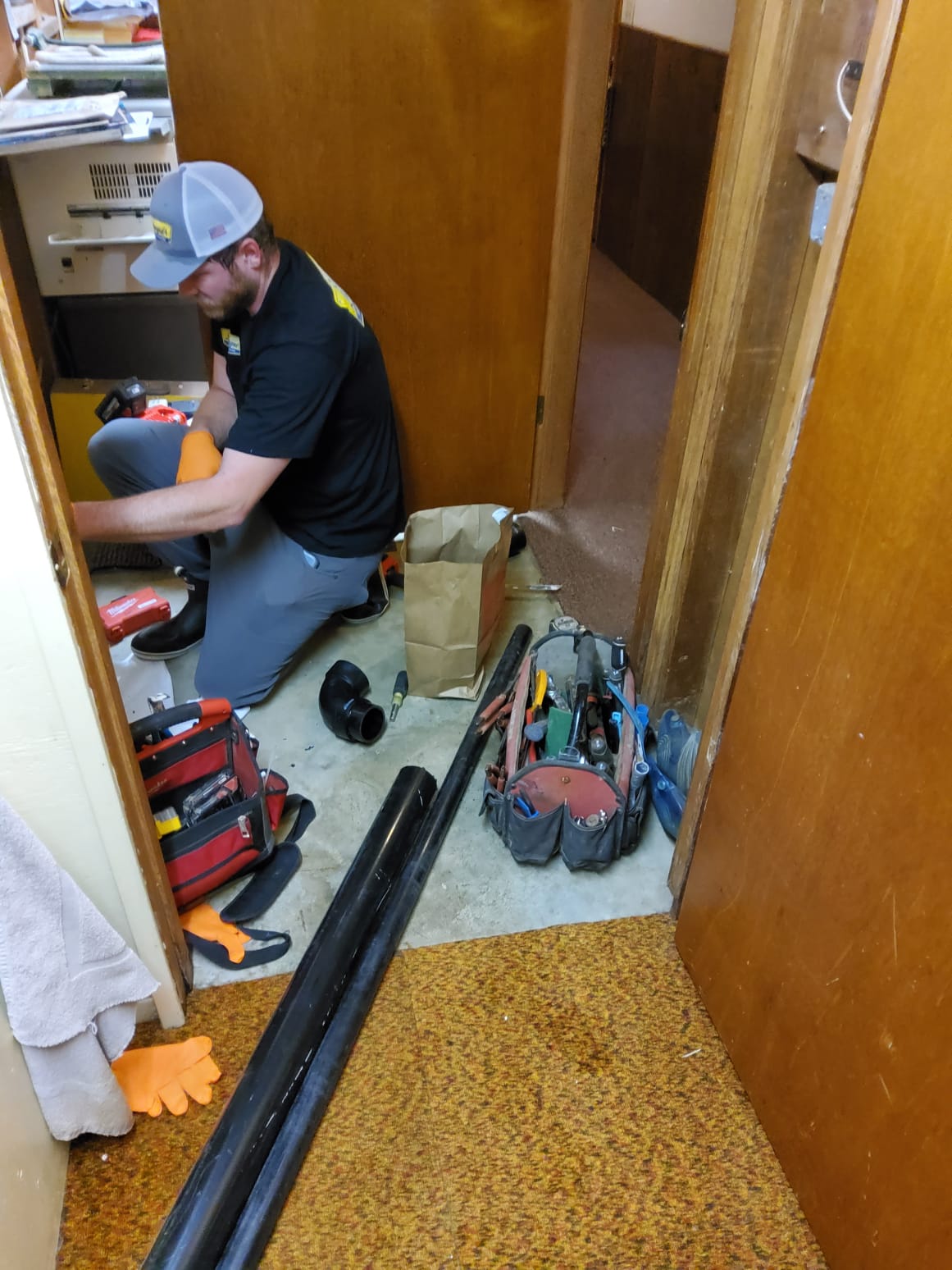 Leak detection service in progress at a Bellingham area residence by LaVergne's Plumbing