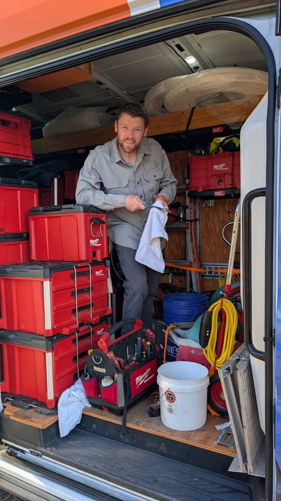 Technician working on a home system in Lynden, WA