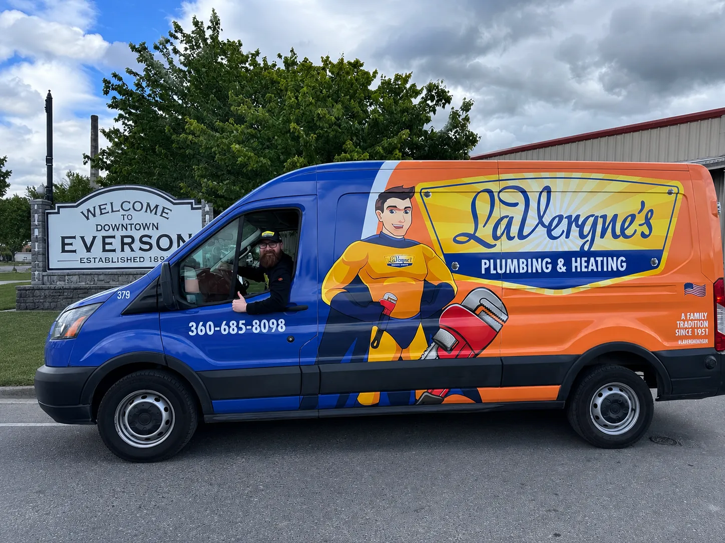 LaVergne’s Plumbing & Heating service van in Everson